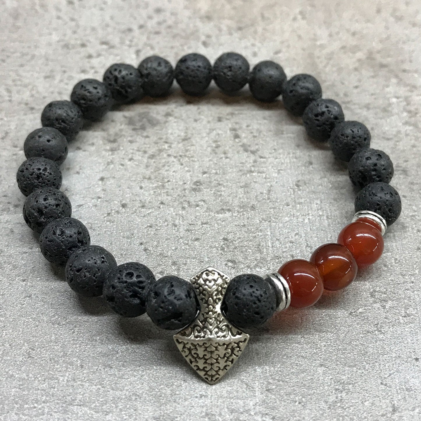 Lava Stone Bracelet - Hacha - Cornalina