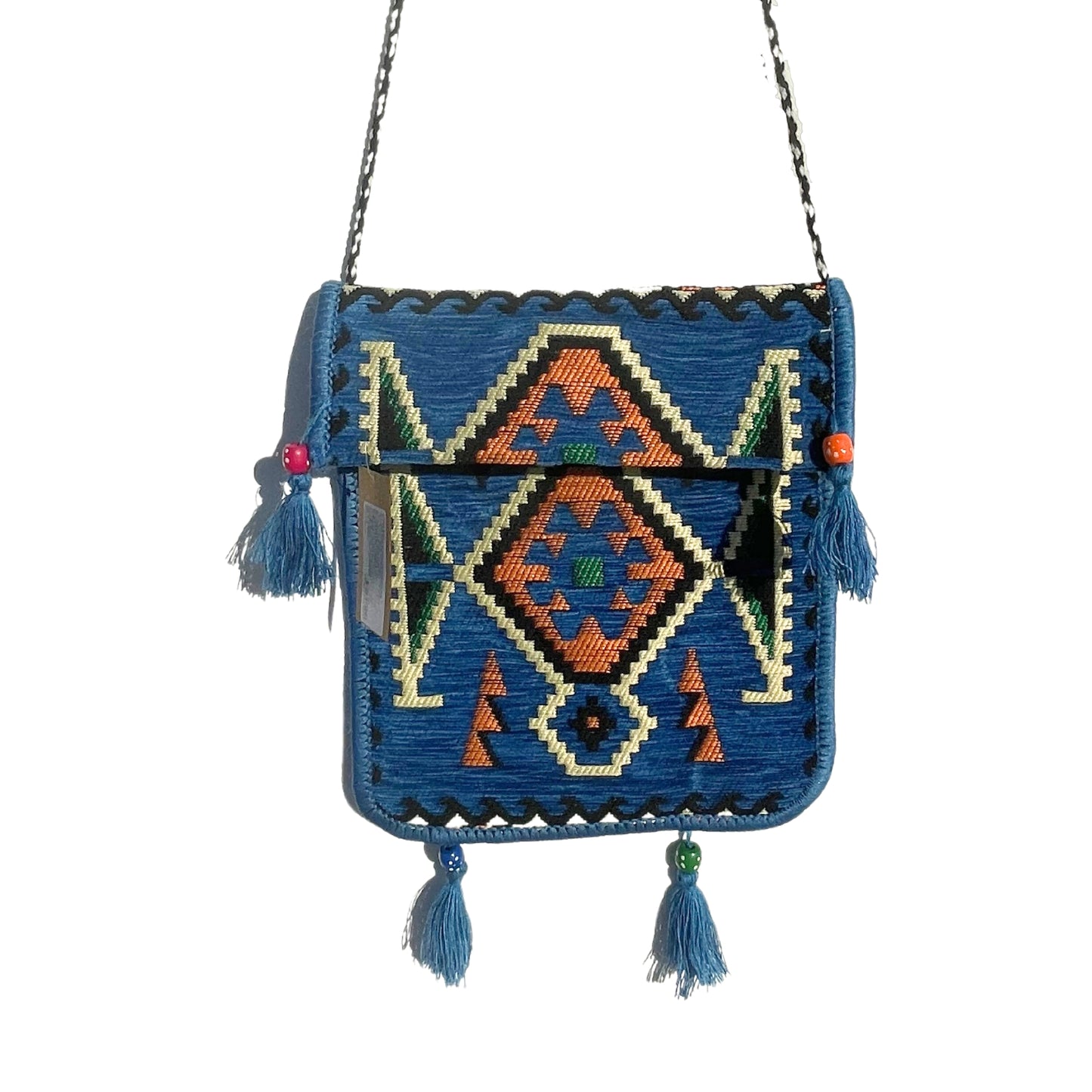 Cielo blue Kilim festival sling bag