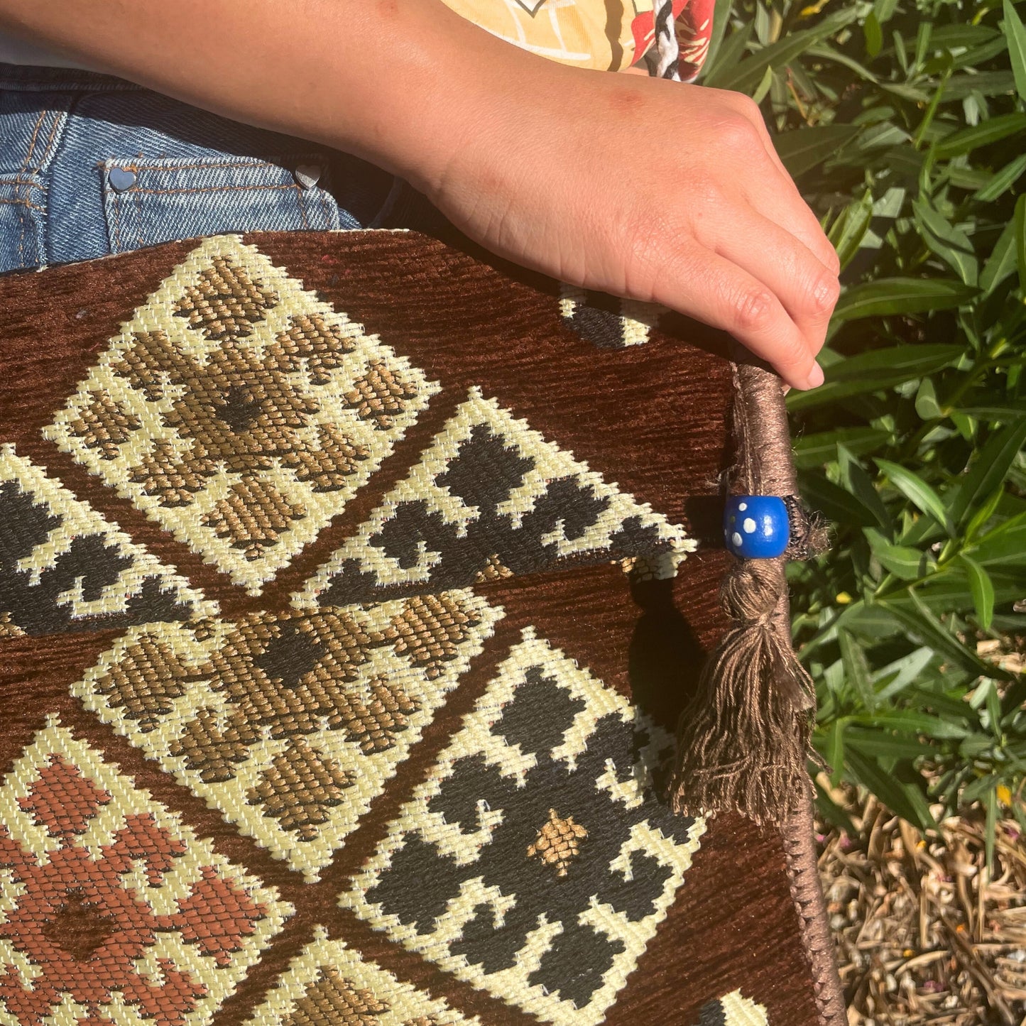 Chocolate Kilim Festival Sling Bag