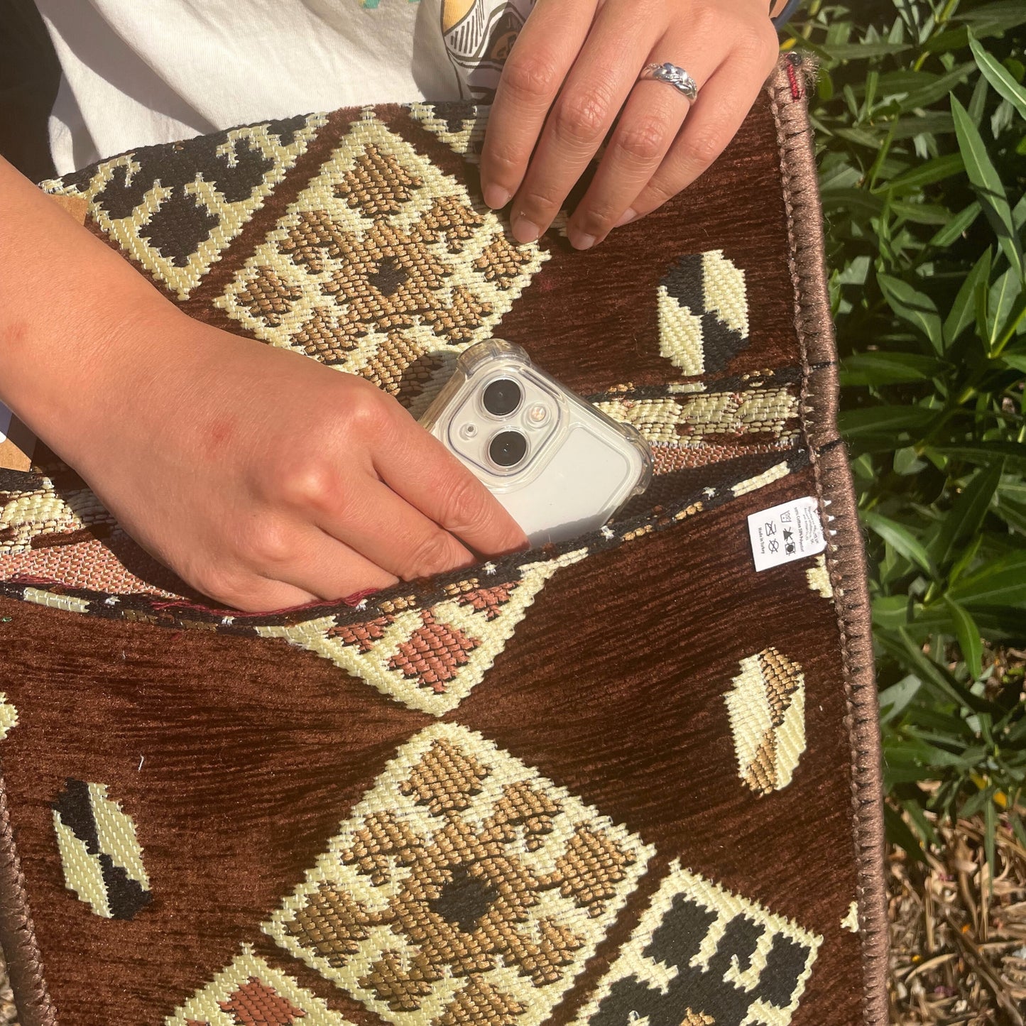 Chocolate Kilim Festival Sling Bag