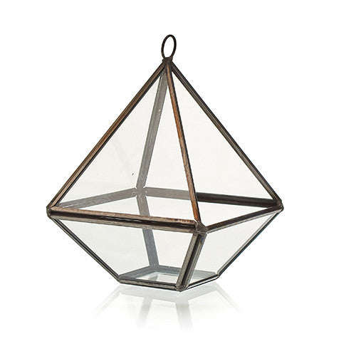 Glass Terrarium - Small diamond