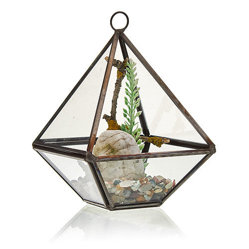 Glass Terrarium - Small diamond