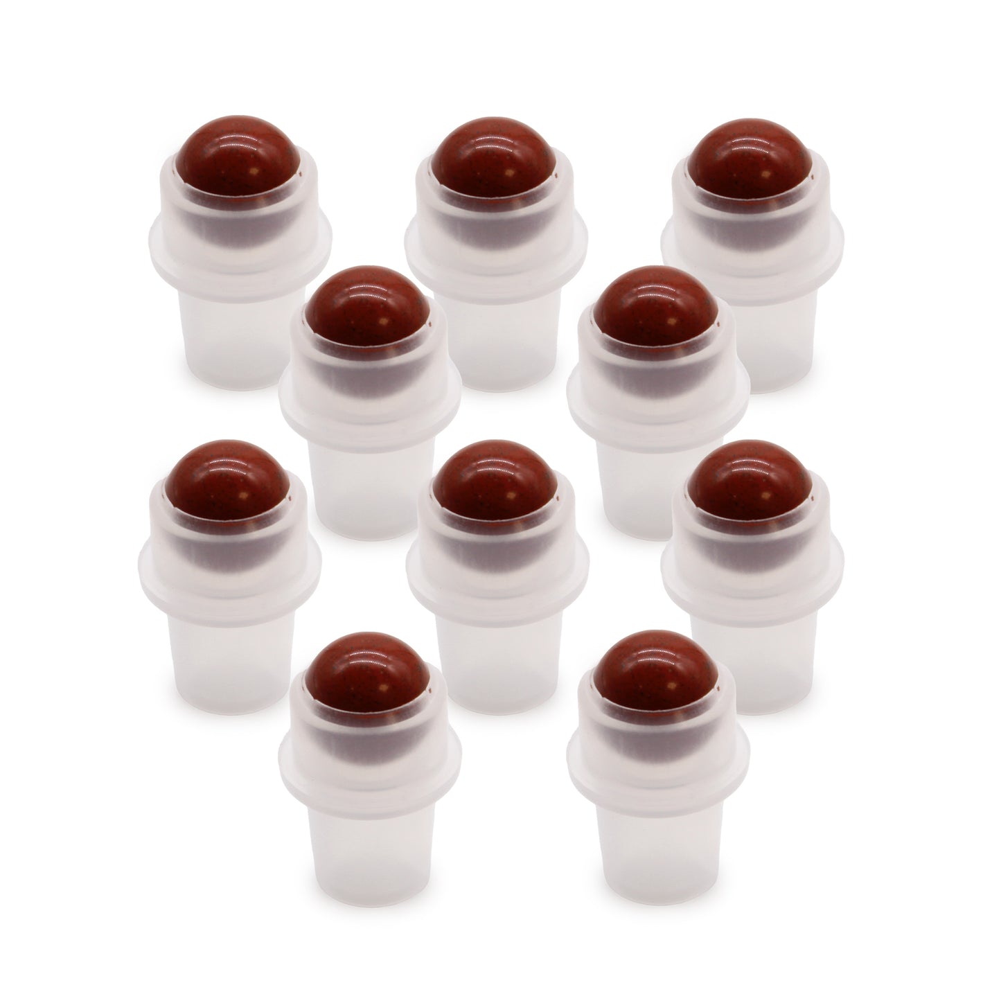 Punta de rodillo de piedras preciosas para botella de 5 ml - Red Jasper