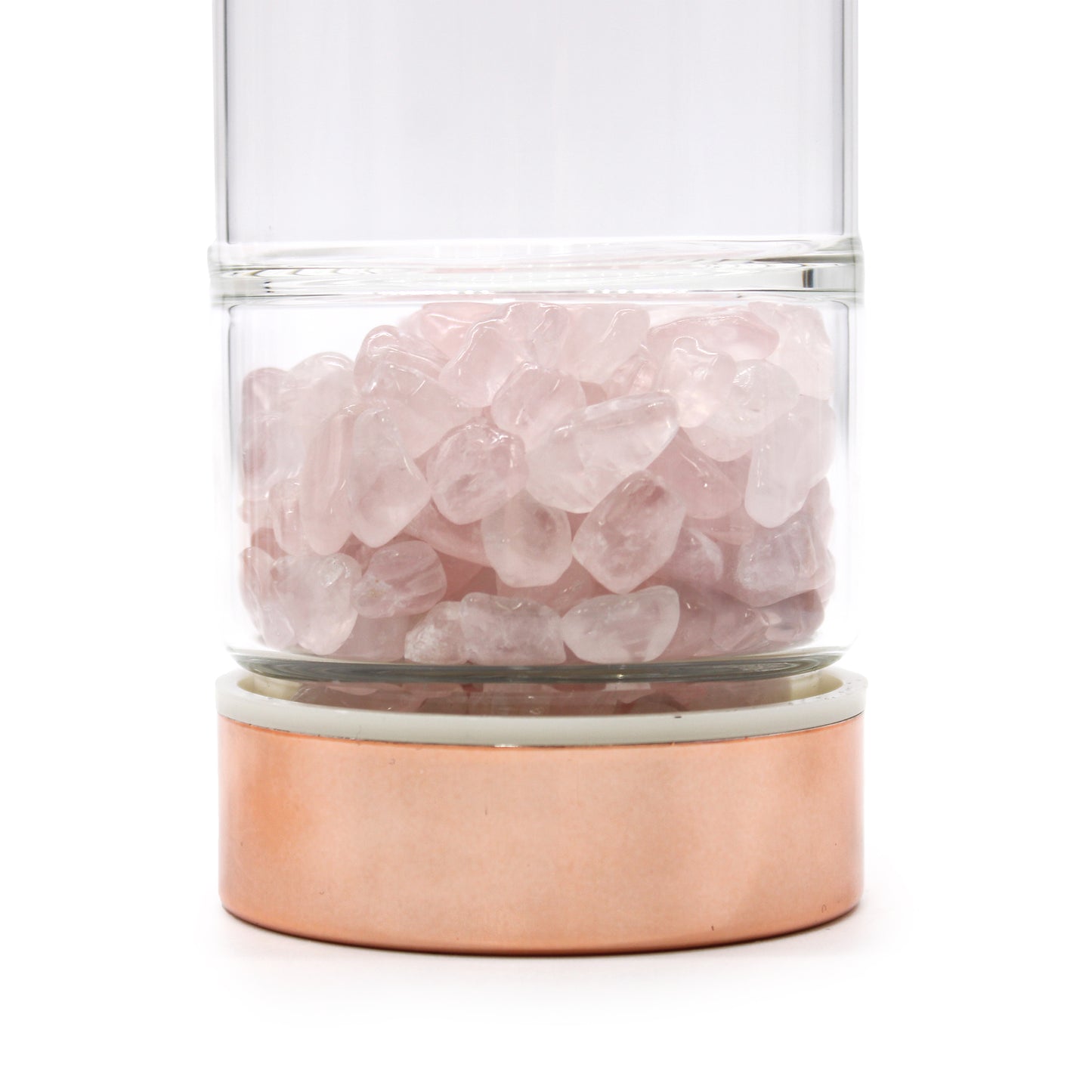 Flacon en cristal pour vous - or rose - Quartz rose