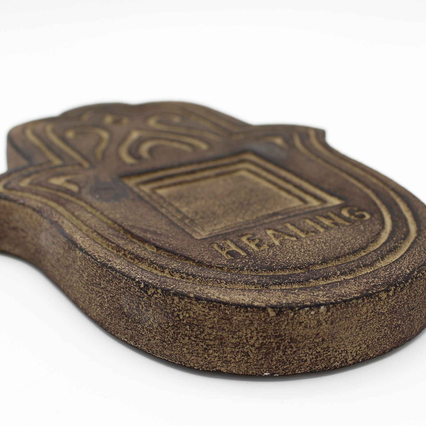 Healing incense plate - Black lava stone