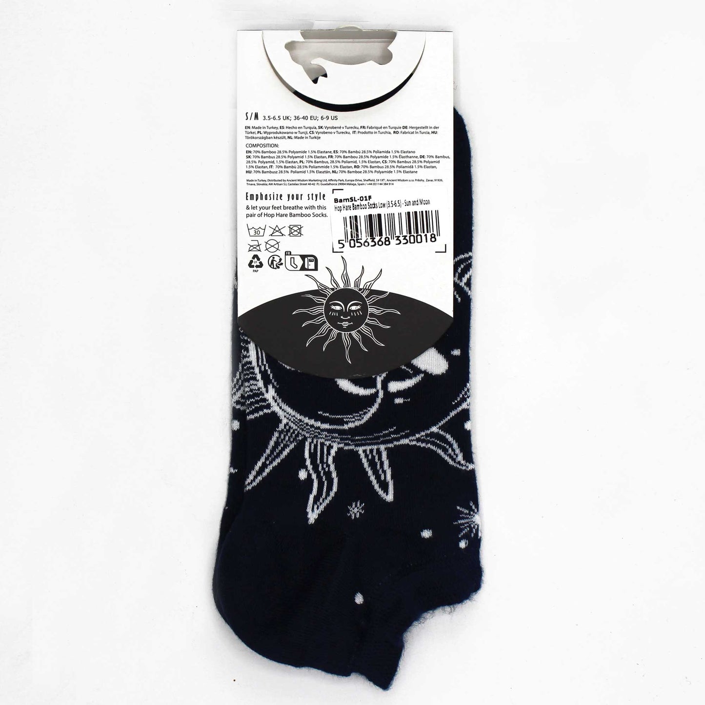 M/L Hop Hare Bamboo Chaussettes Basses (41-46) - Soleil et Lune