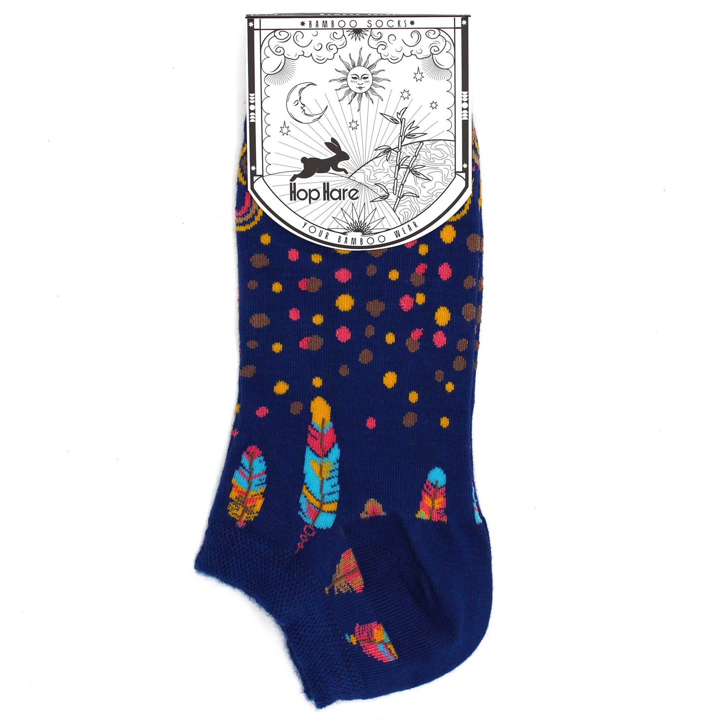 Chaussettes basses en bambou Hop Hare M/L (41-46) - Plumes indiennes