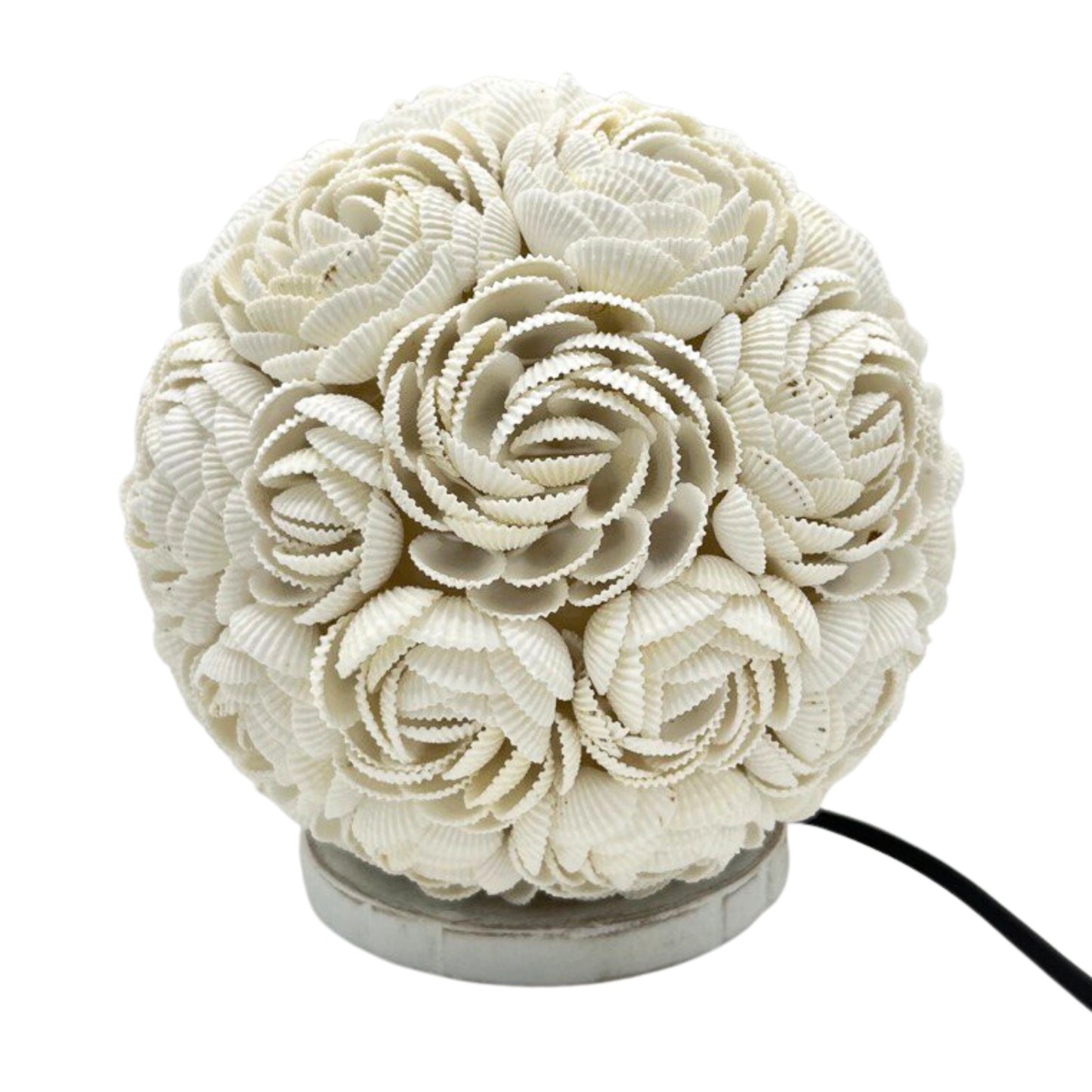 Lampe Coquillage Boho - Globe Rose - 15 cm