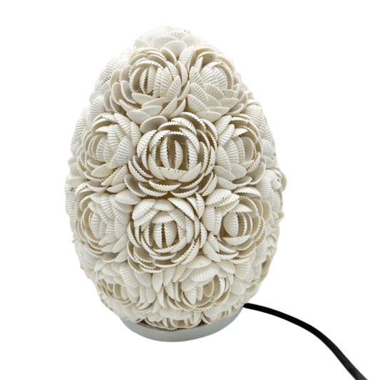 Lampe Coquillage Boho - Ovale Rose - 20 cm