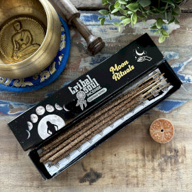 Spiritual incense sticks with tribal soul and ceramic holder - Ritual of the moon