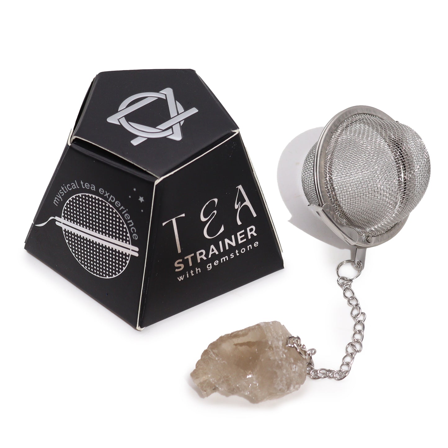 Raw crystal precious stone necklace - Smoked quartz