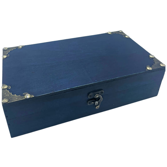 Tea box / gift / basket - blue green