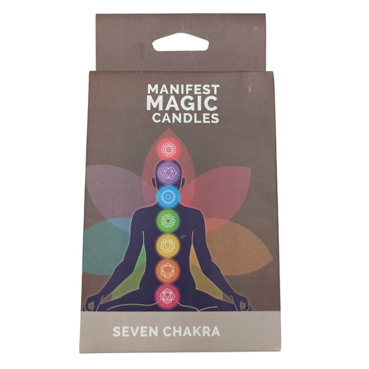 Bougies de la Manifestation des Sept Chakras (paquet de 7)