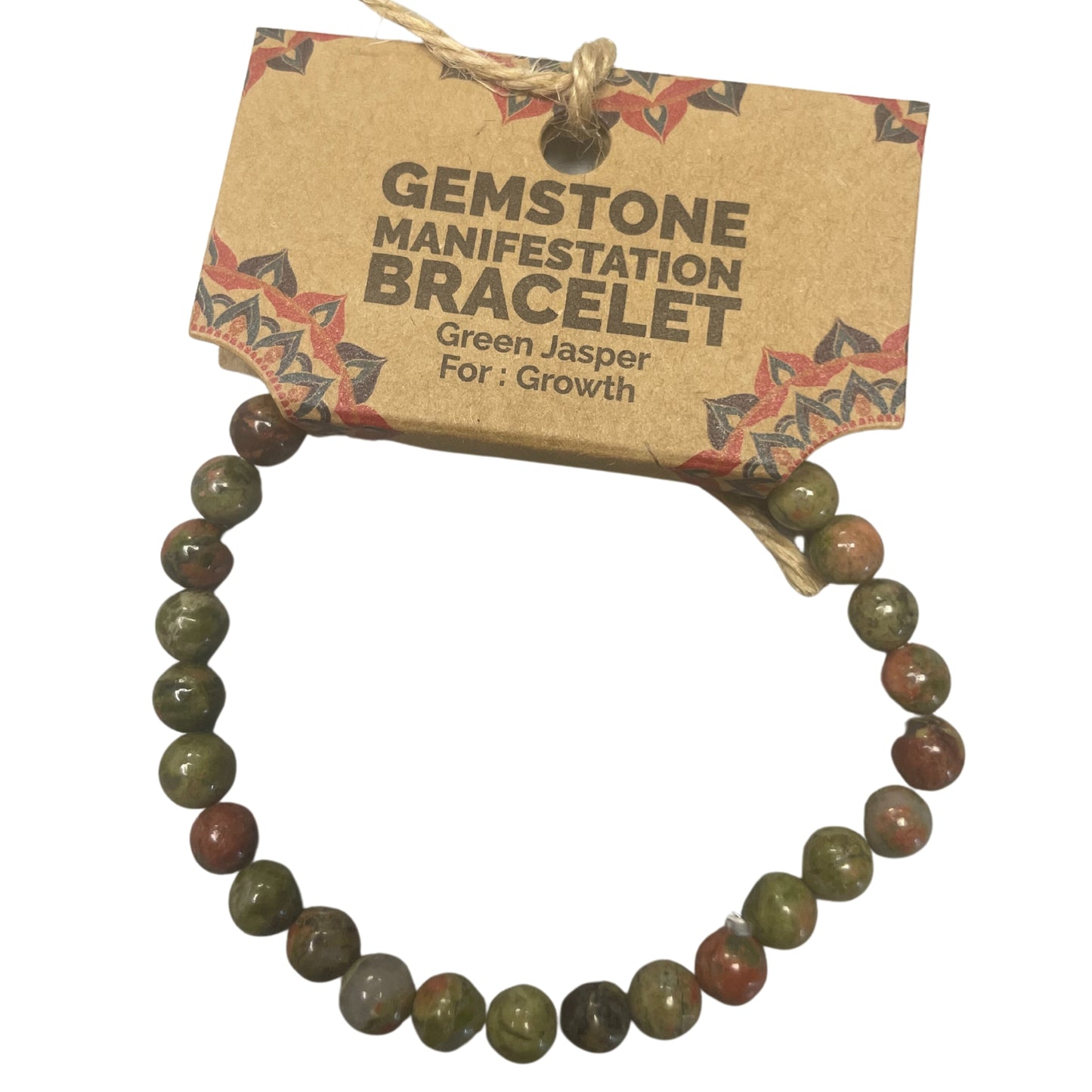 Precious stone manifestation bracelet - Green jasper - Growth