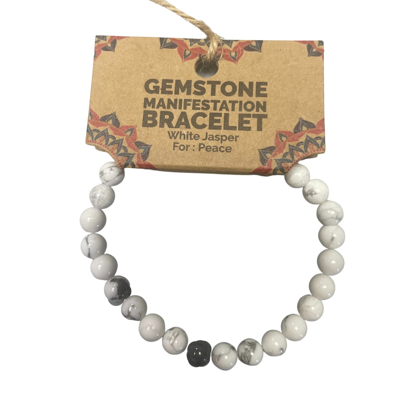 Precious Stone Manifestation Bracelet - White Jasper - Peace