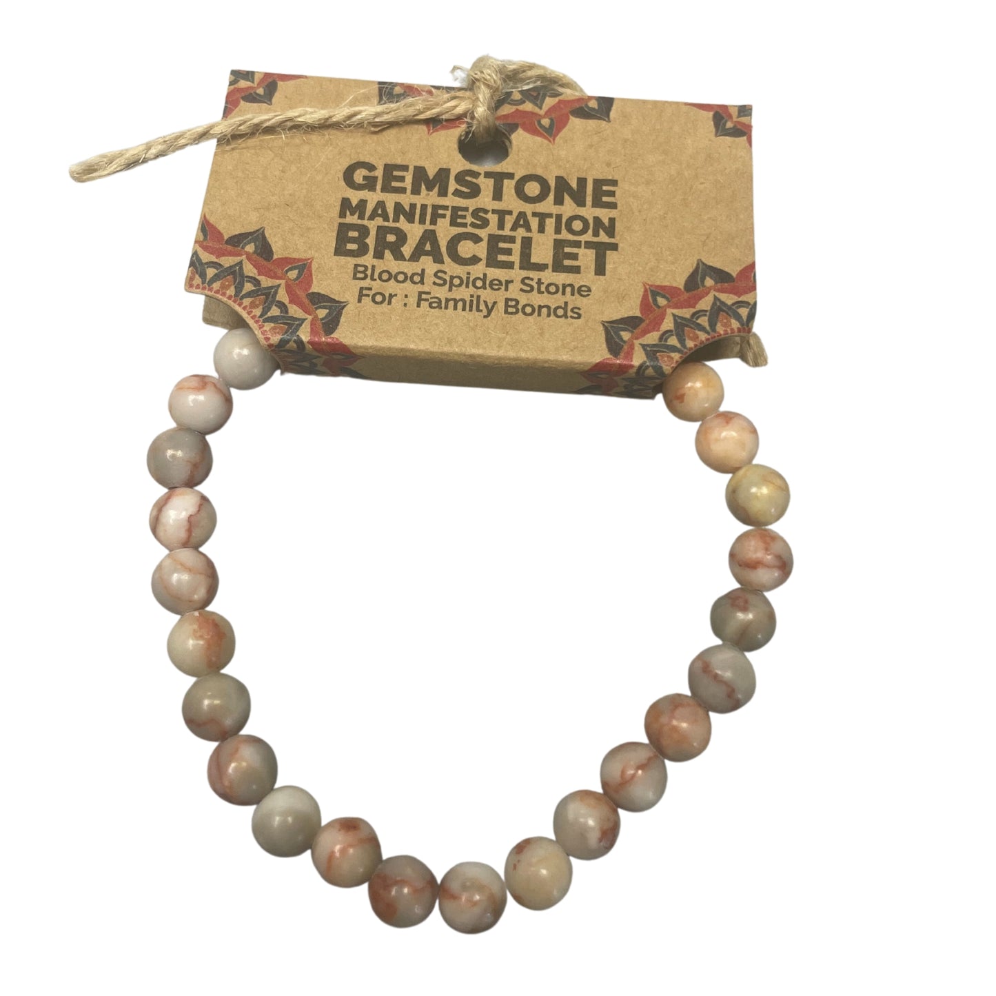 Precious stone manifestation bracelet - Blood Spider Stone - Family Weddings