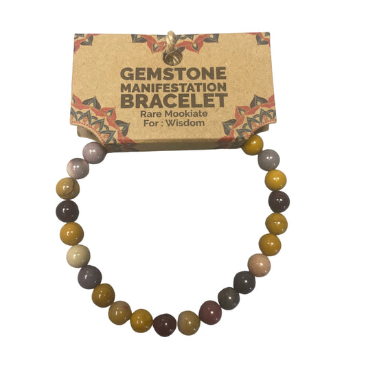 Precious stone manifestation bracelet - Rare Mookiate - Wisdom