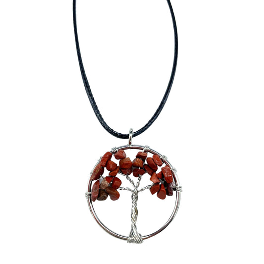 Tree of Life Colgante - Jaspe Red