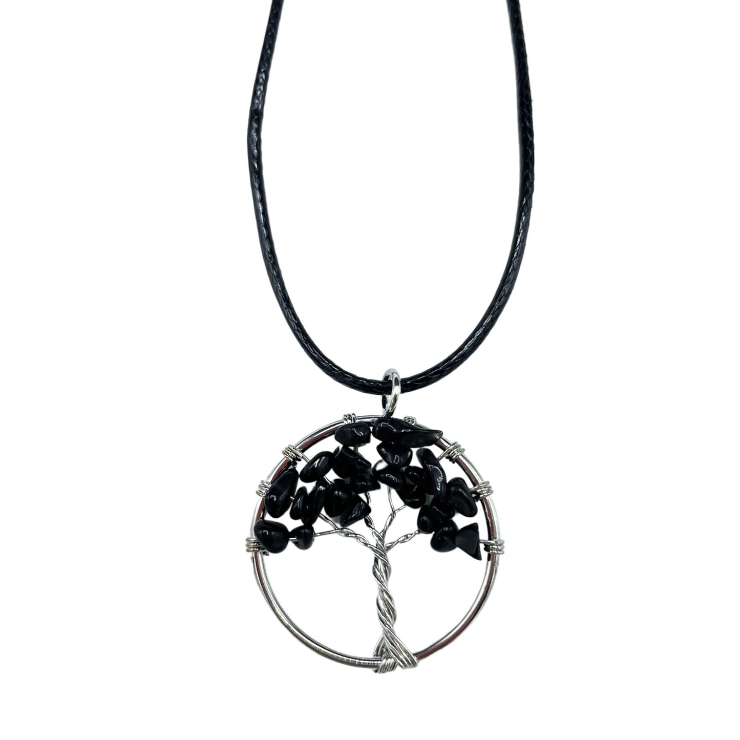 Tree of Life Necklace - Black Ágata