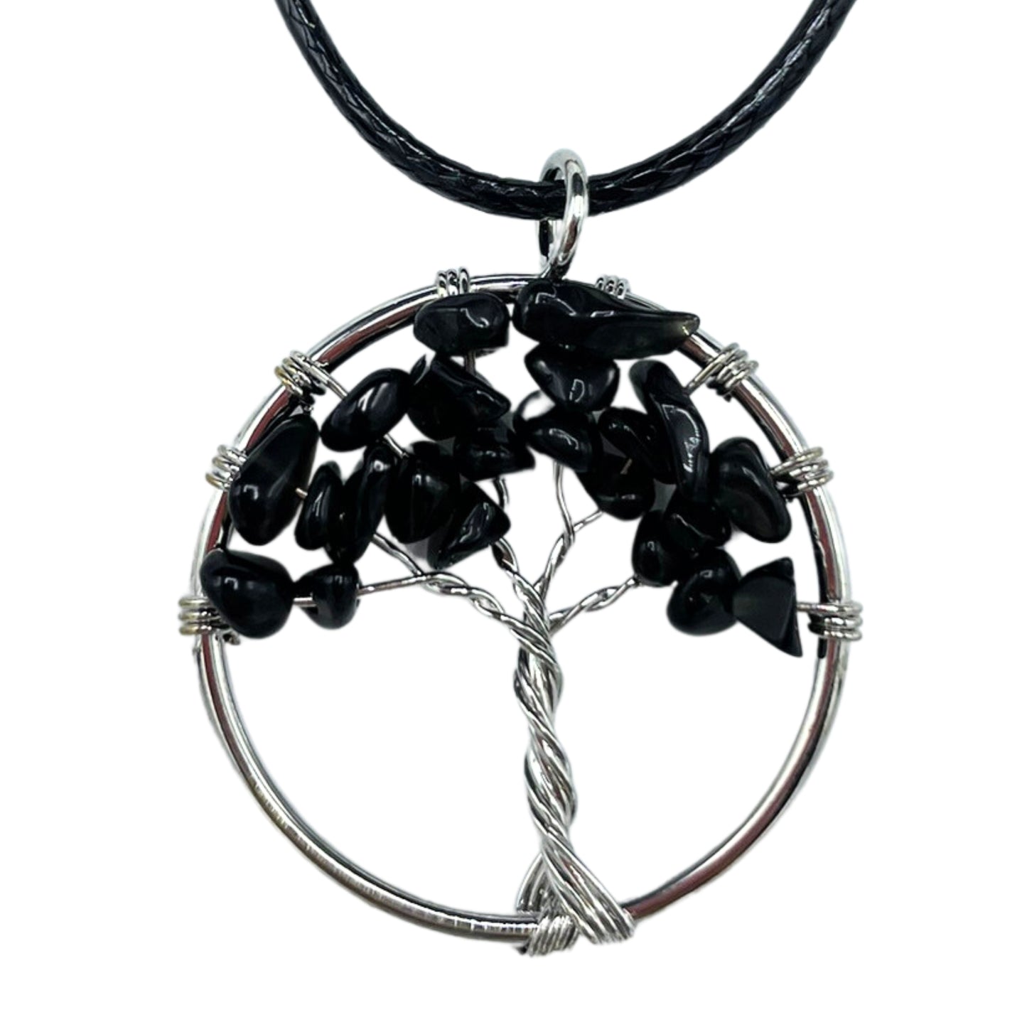 Tree of Life Necklace - Black Ágata