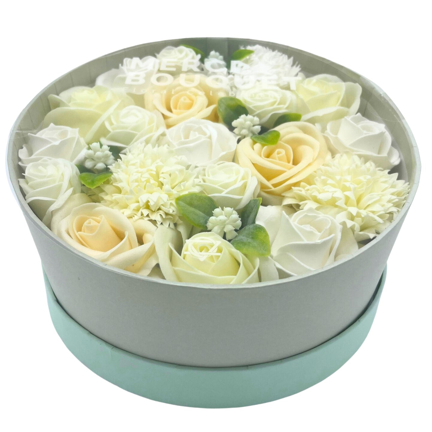 Caja Redonda - Wedding Blessings - White and Marble