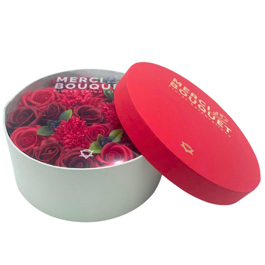 Caja Redonda - Classic Red Roses