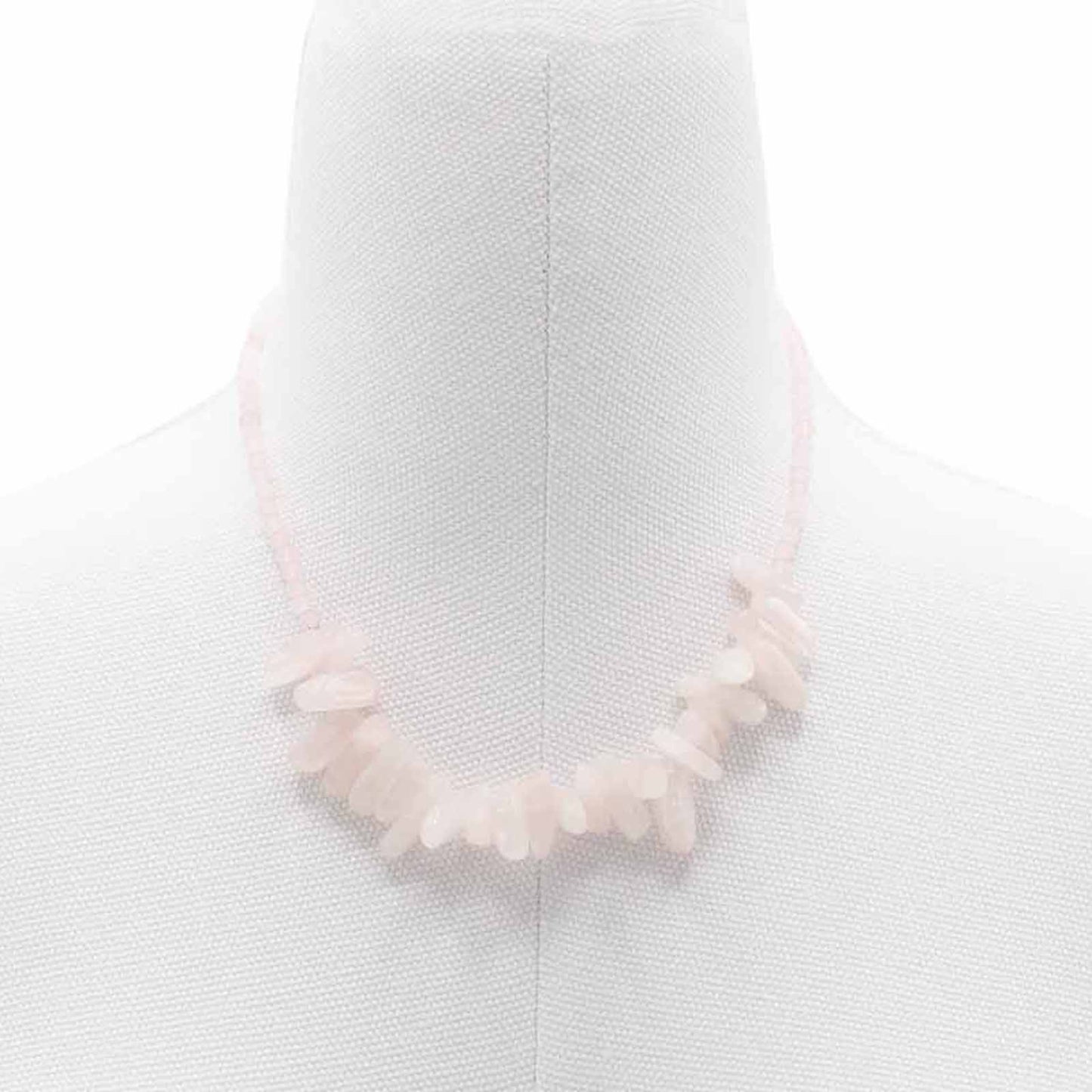 Longstone Gem Necklace - Pink Cuarzo