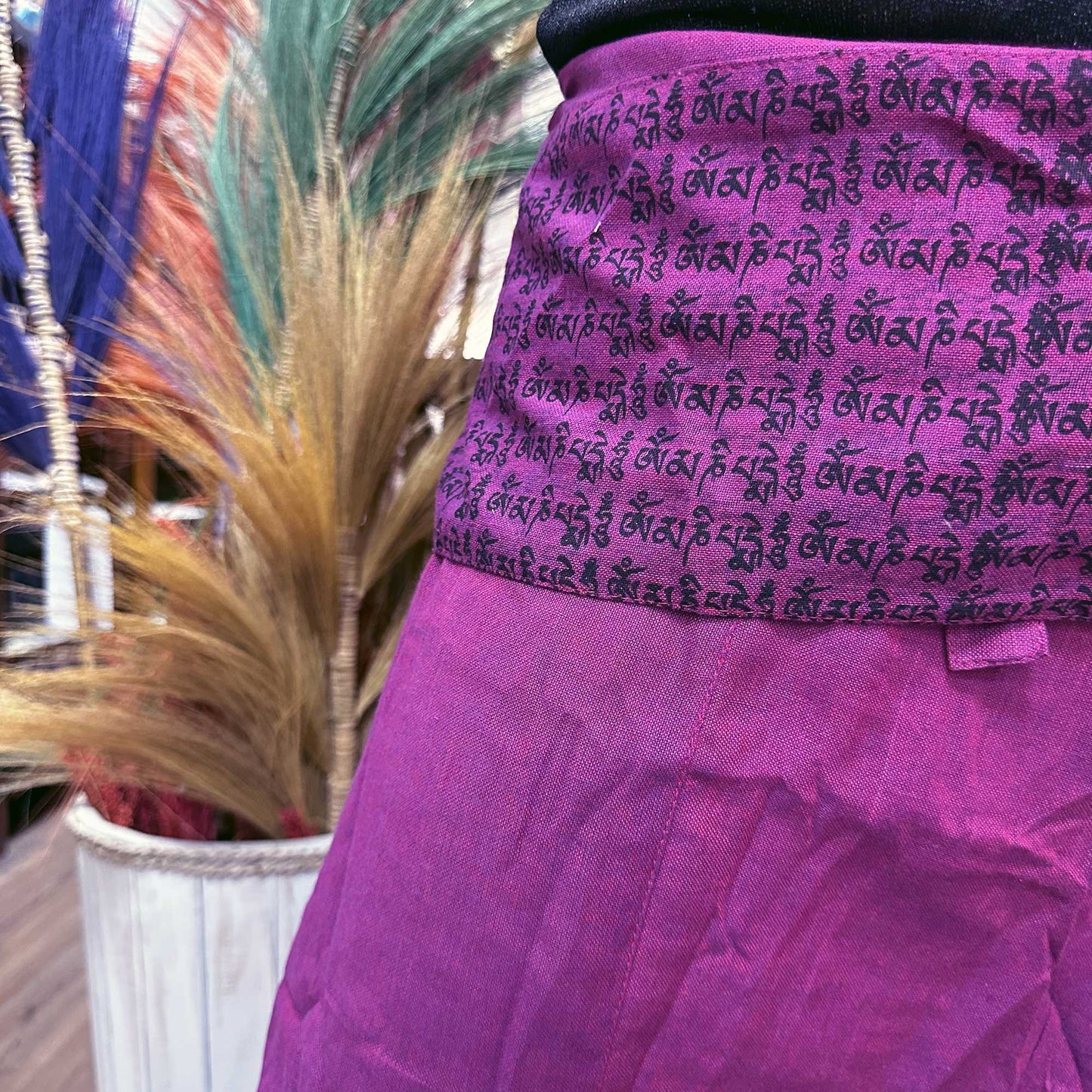 Yoga and festival pants - Mandala mantra of Thai fisherman at home