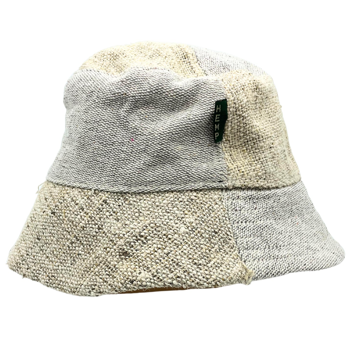 Boho festival sombrero made of cotton and cotton with patches - Natural