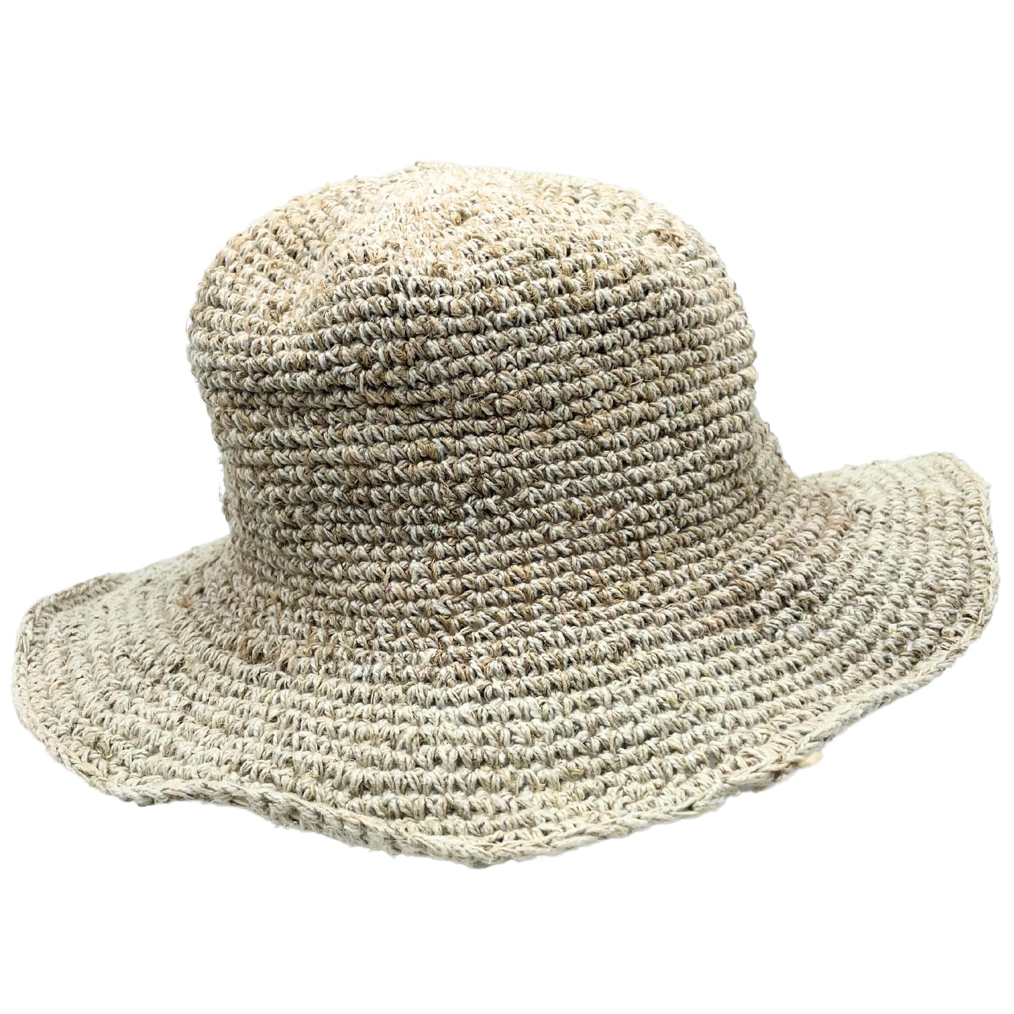 Handwoven boho cotton and cotton festival sombrero - Natural