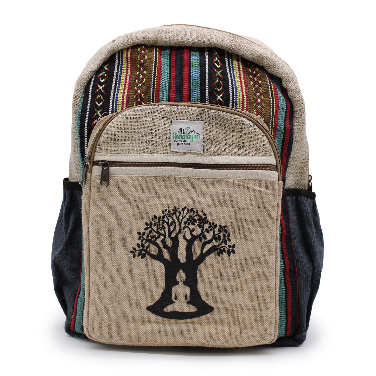 Mochila Grande De Cáñamo - Bohdi Tree Design