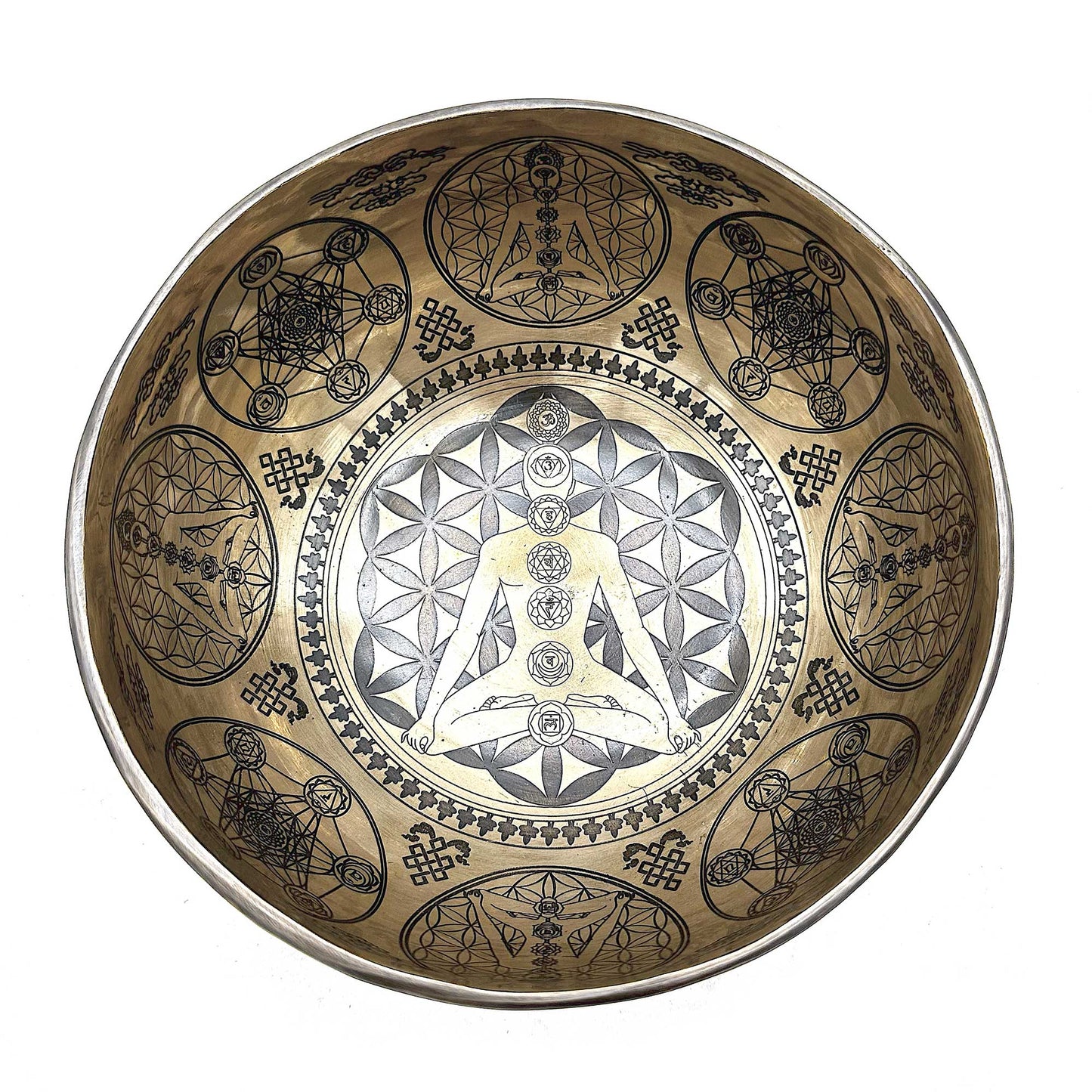 Tibetan Cuenco Engraved Healing - 16cm - 7 Chakras