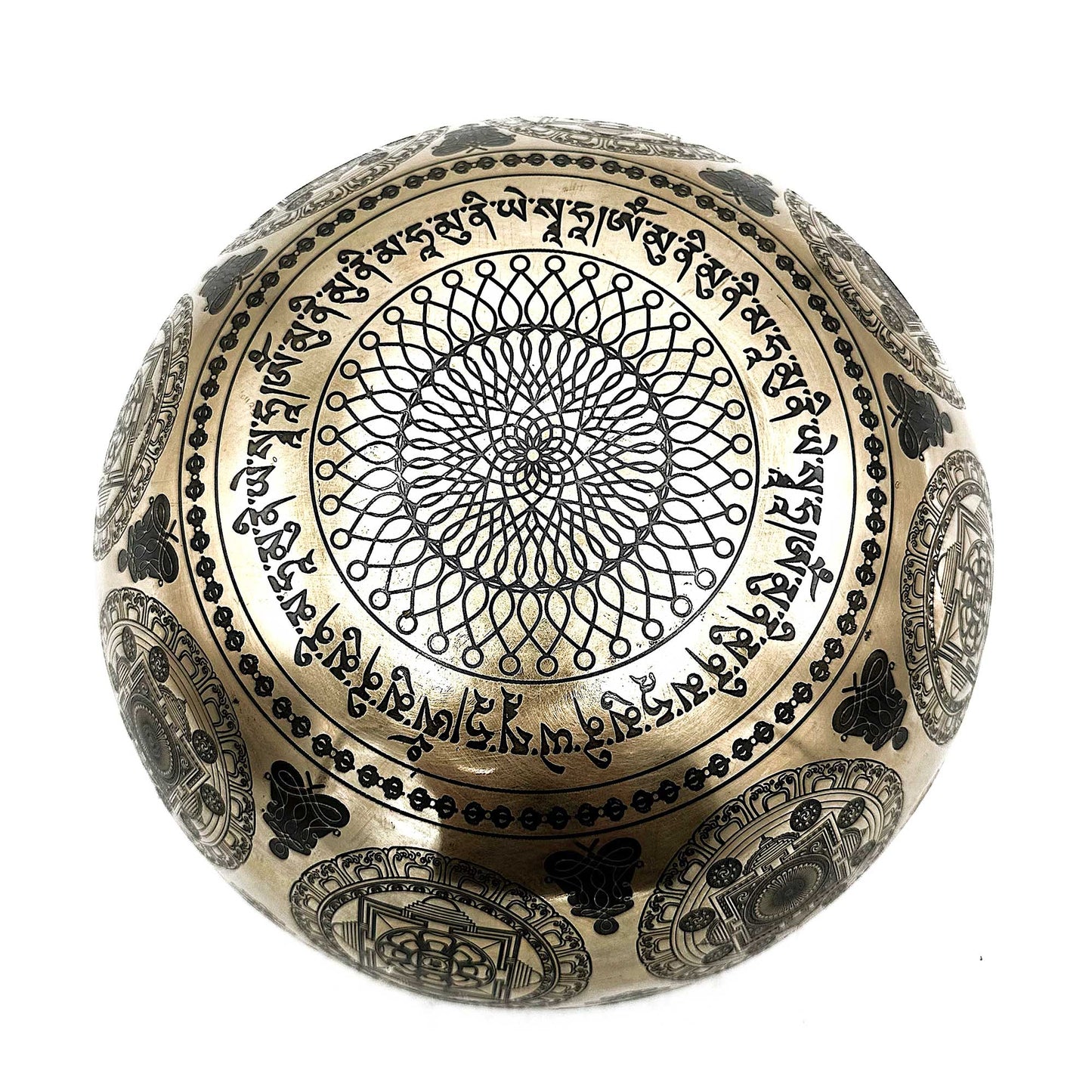 Tibetan Cuenco Engraved Bandage - 21cm - 7 Chakras and Flower of Life