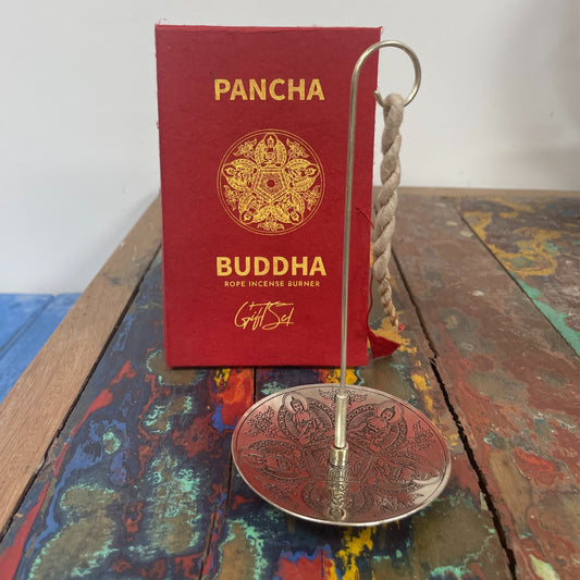 Incienso Set Cuerda y Porta Incienso Plateado - Pancha Buddha