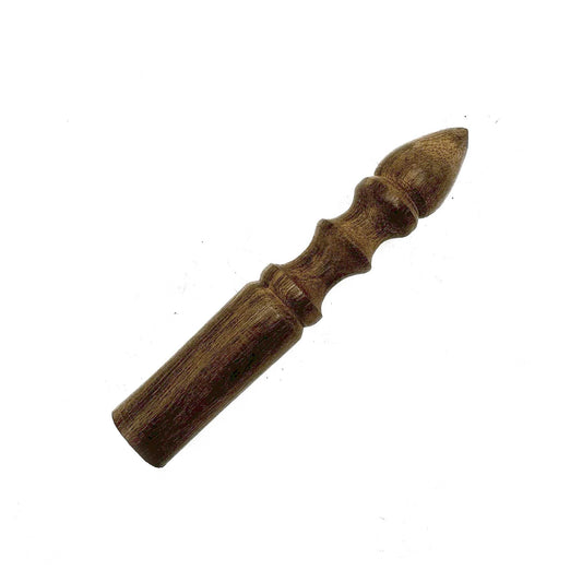 Bâton en bois - 12 cm - Manche profilé - sans cuir