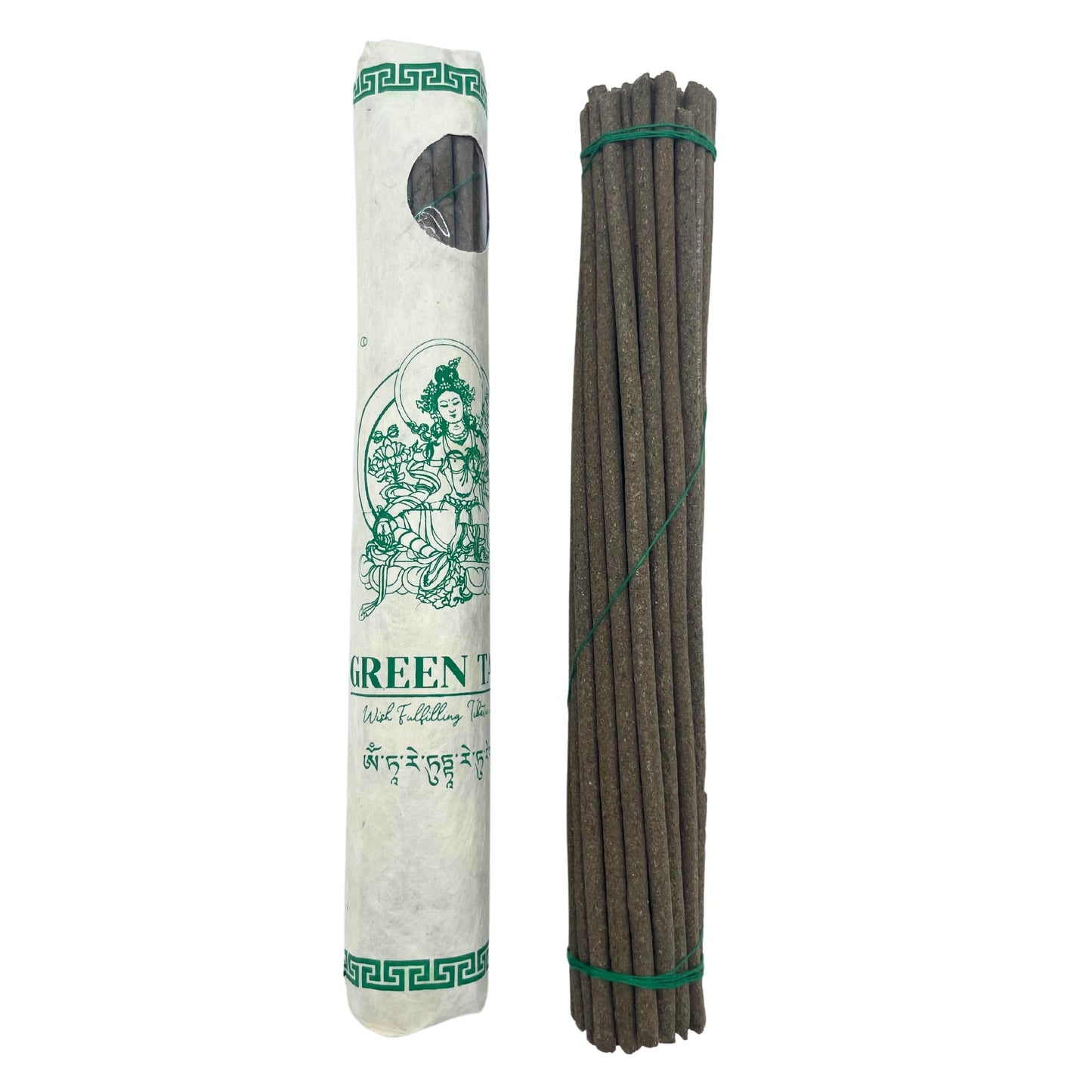 Rolled pack of 30 premium Tibetan incense - Green Tara