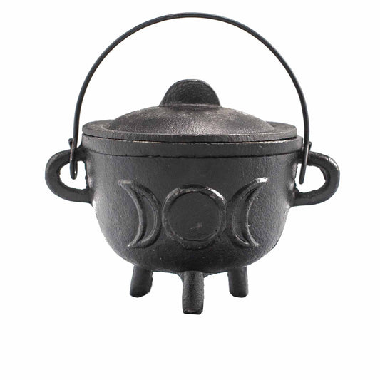 Cast Iron Cauldron with Triple Luna 11x13cm