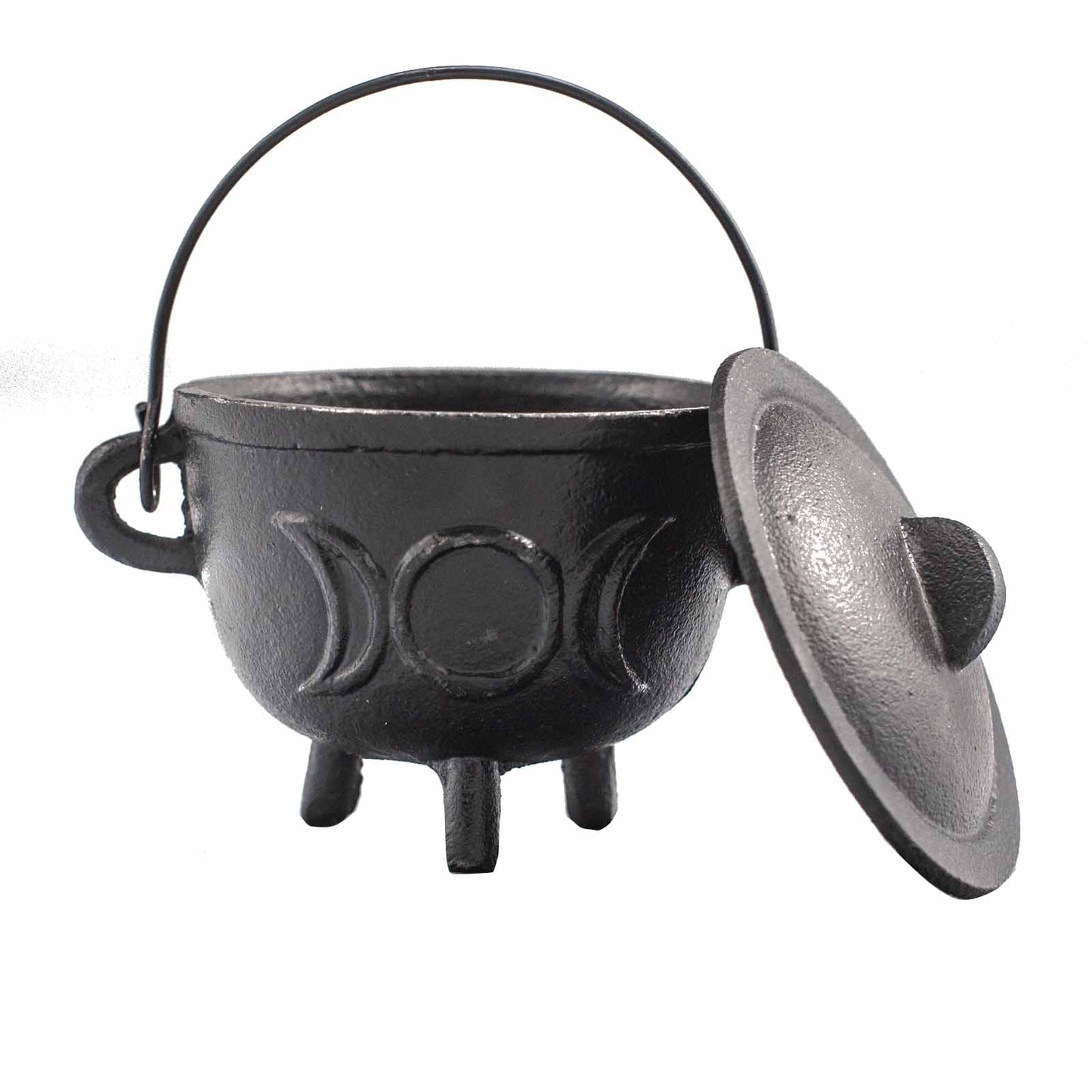 Cast Iron Cauldron with Triple Luna 11x13cm