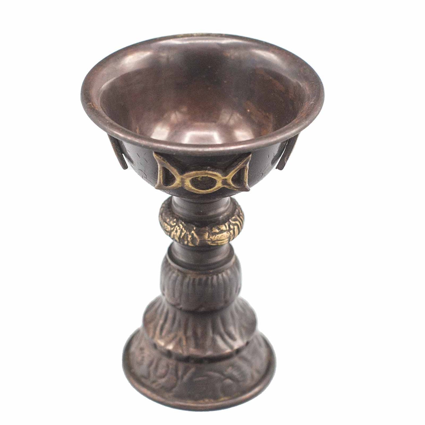 Antique Copper Ritual Cup with Triple Luna 8x13cm