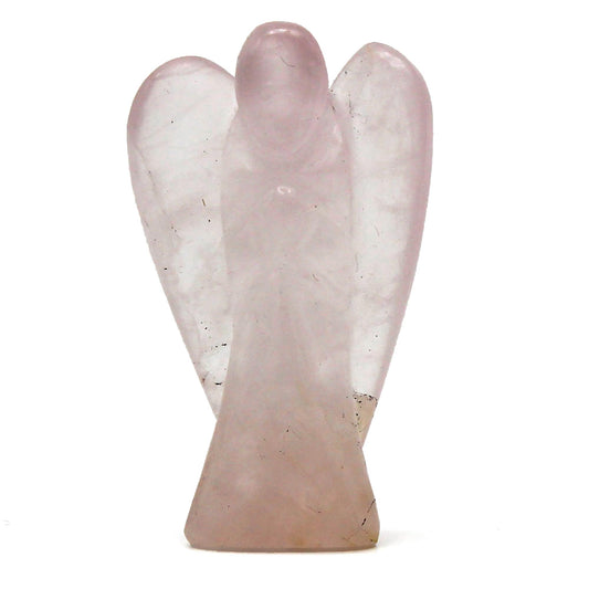 Handcrafted precious stone angel - pink quartz