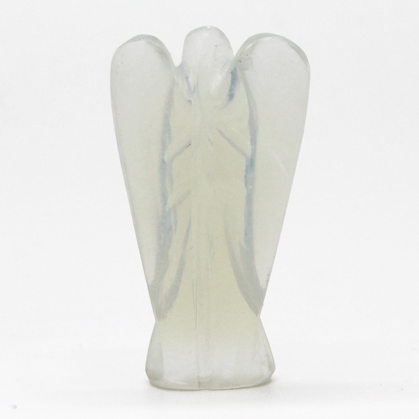 Hand carved precious stone angel - Opalita