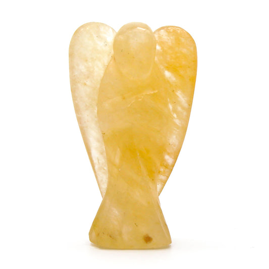 Handcrafted precious stone angel - Yellow Aventurine