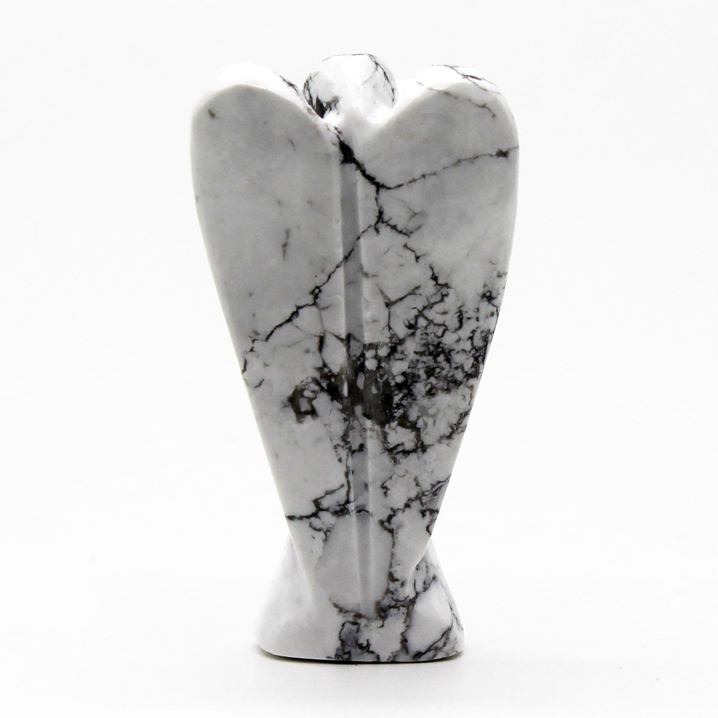 Ange pierre précieuse artisanale - Howlite blanche