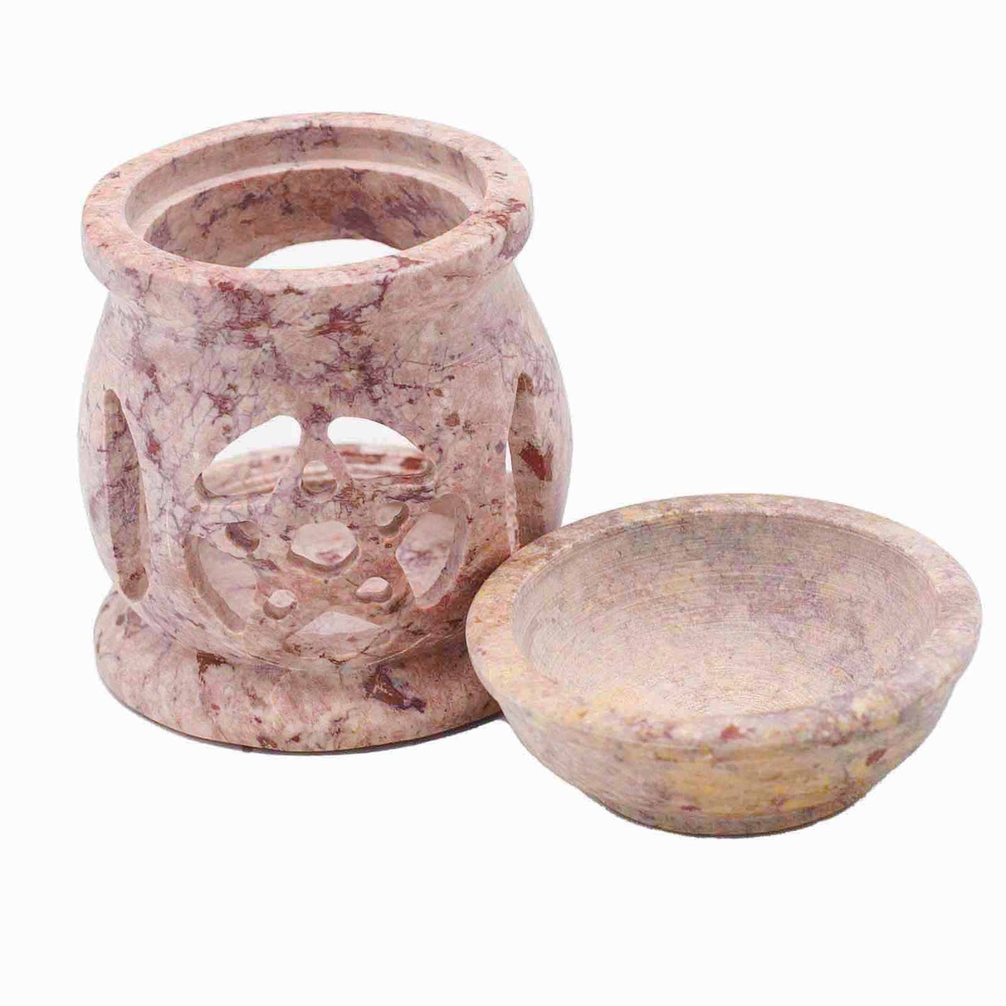 Small soapstone oil burner 8 cm - Pentágono de las Tres Lunas