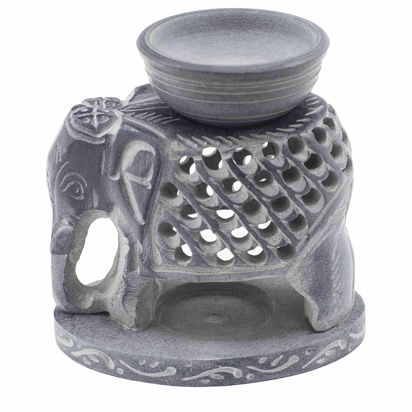 Steatite oil burner 10.5 cm - Elephant floor