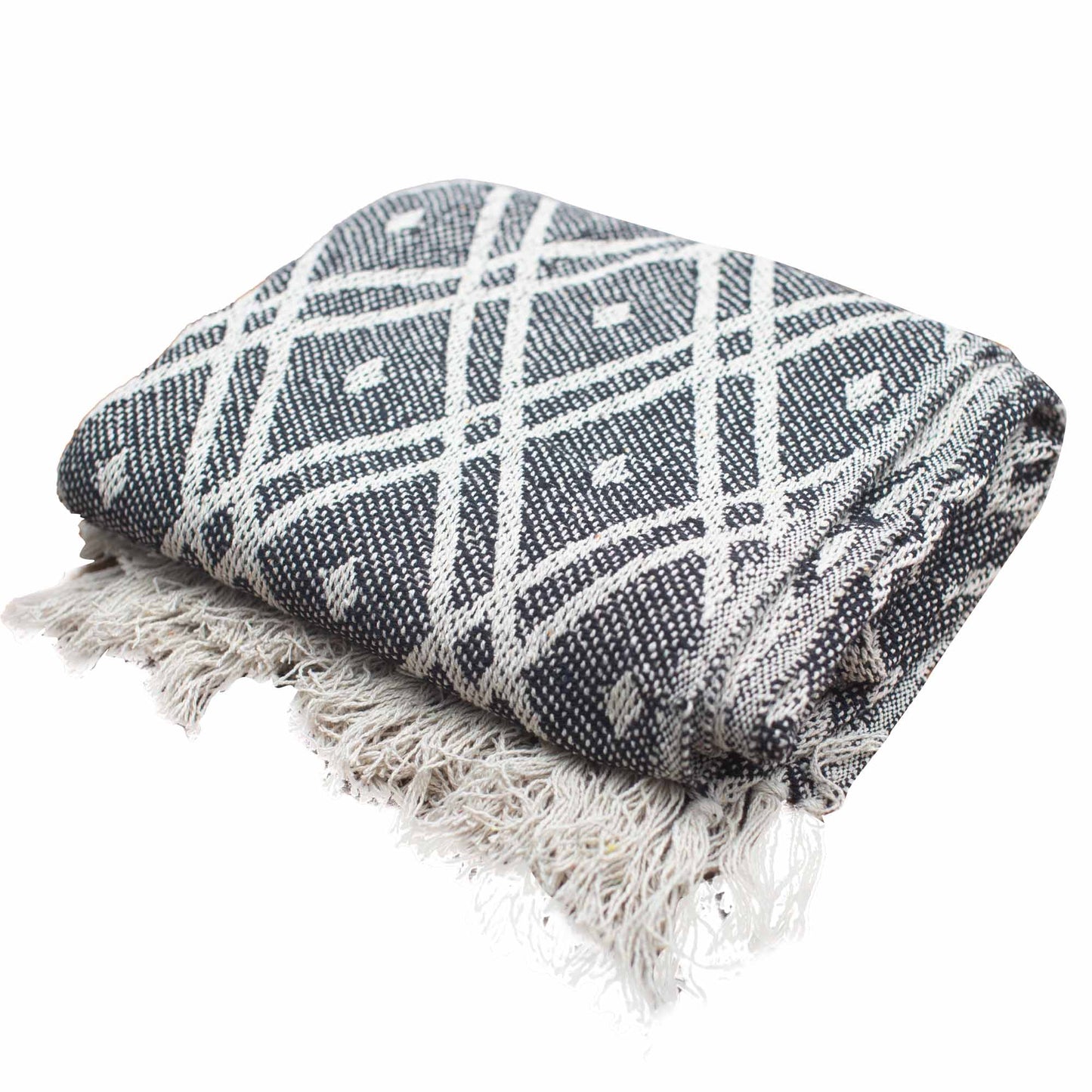 Boho Comfort Blankets - 140x200cm - Black &amp; Biege Regency