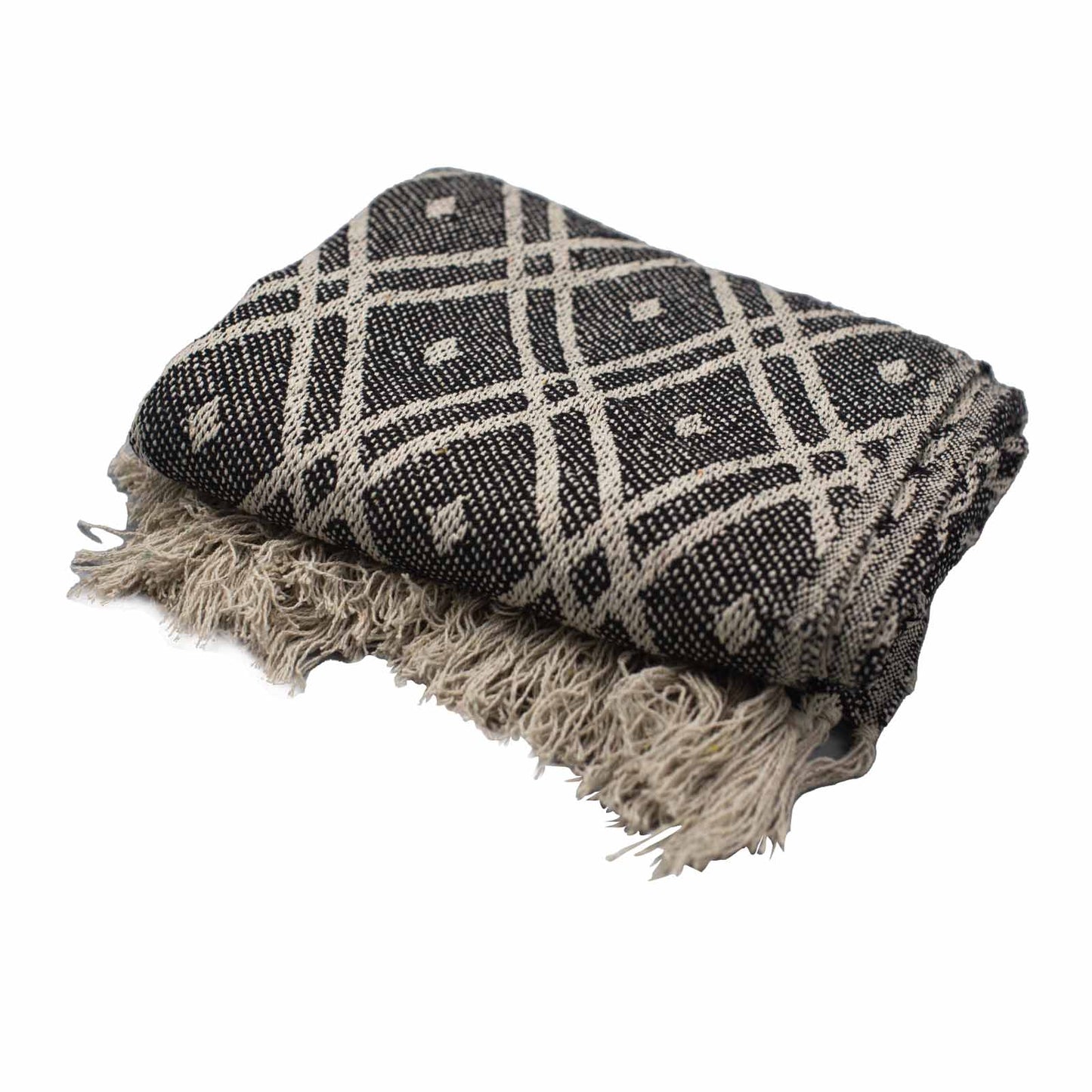 Boho Comfort Blankets - 140x200cm - Black &amp; Biege Regency