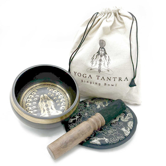 Hand-wrapped Tibetan cuenco gift set - 14 cm - Yogi