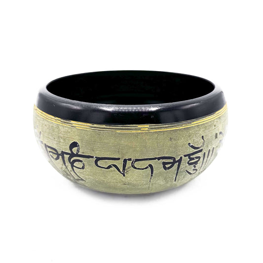 Earth Powder Tibetan cuenco - Mantra Five Buddha - 16cm