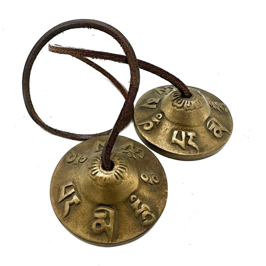 Tibetan tingsha - Symbols of luck - approx 6 cm